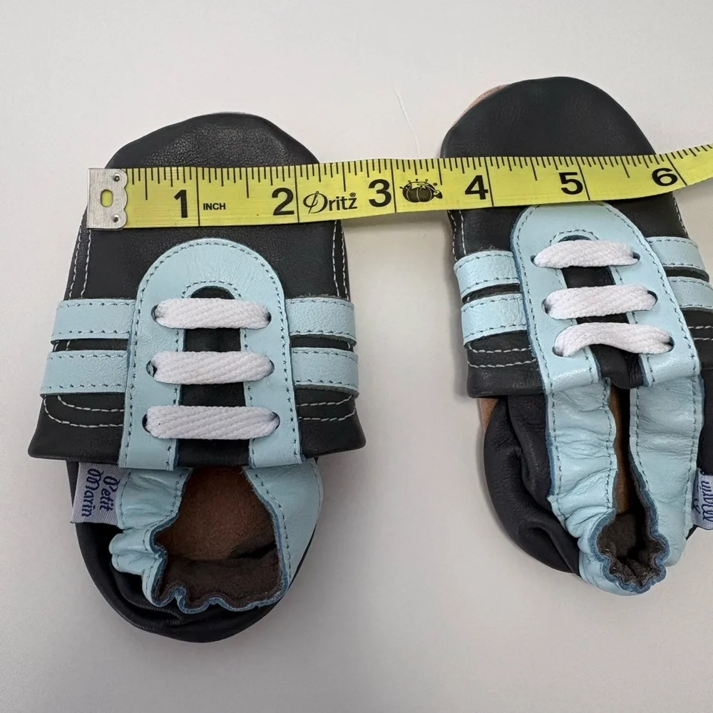 Petit Marin soft bottom sneakers toddler early walker 12-18m striped